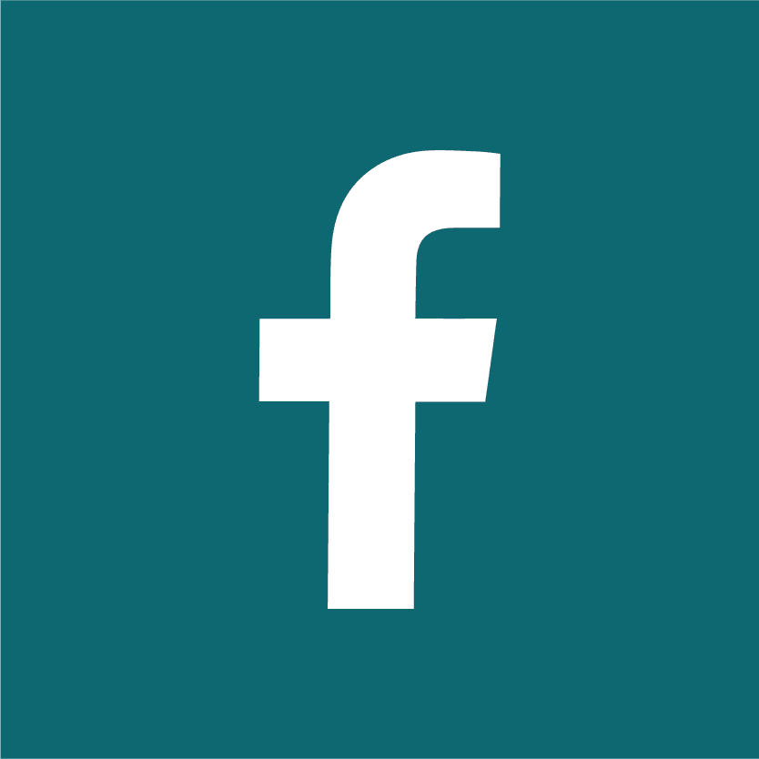 Facebook Logo auf grünem Hintergrund